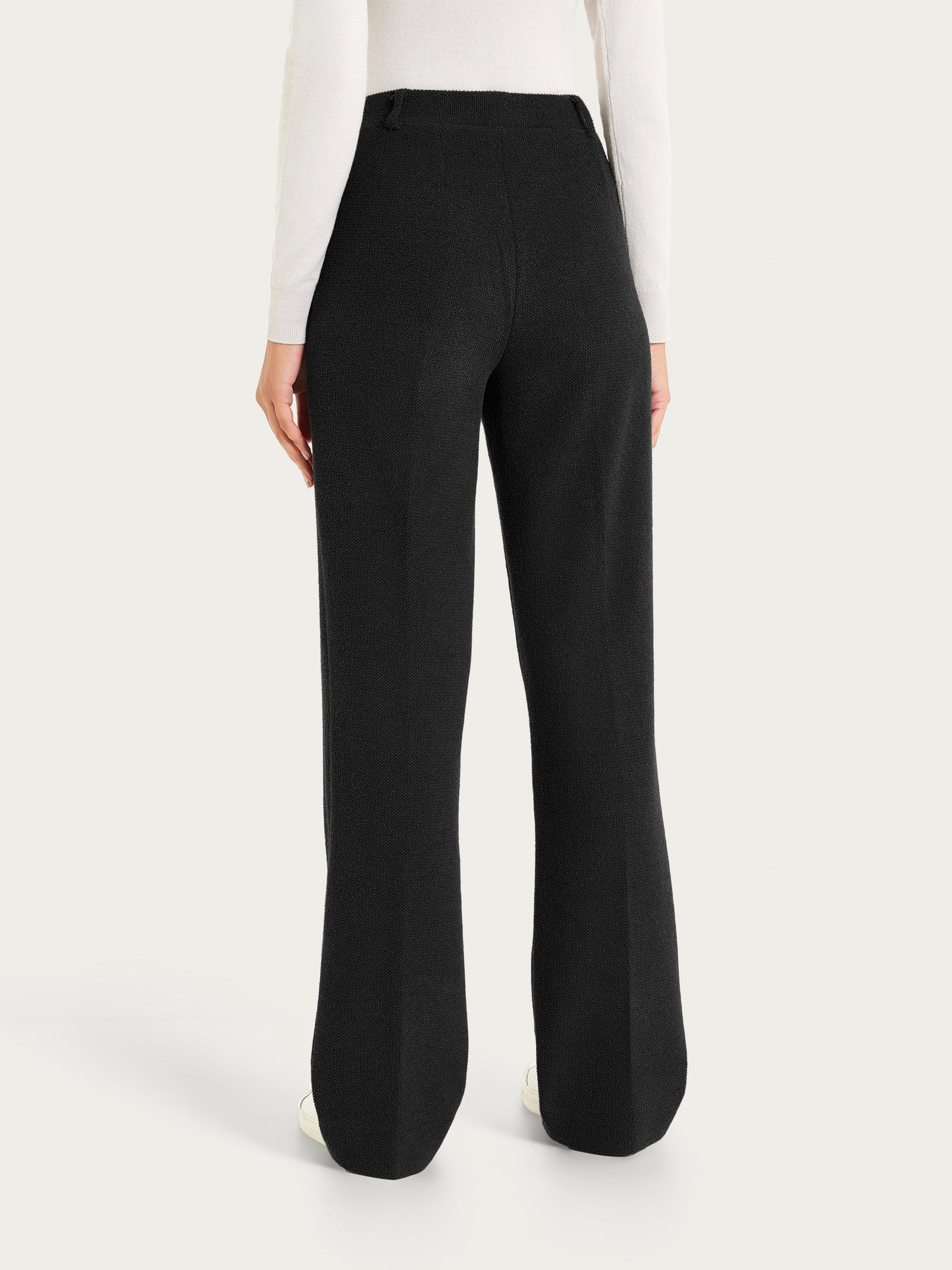 Pantalone ampio con tasche in Japanese Fleece Neri Donna - Ragno