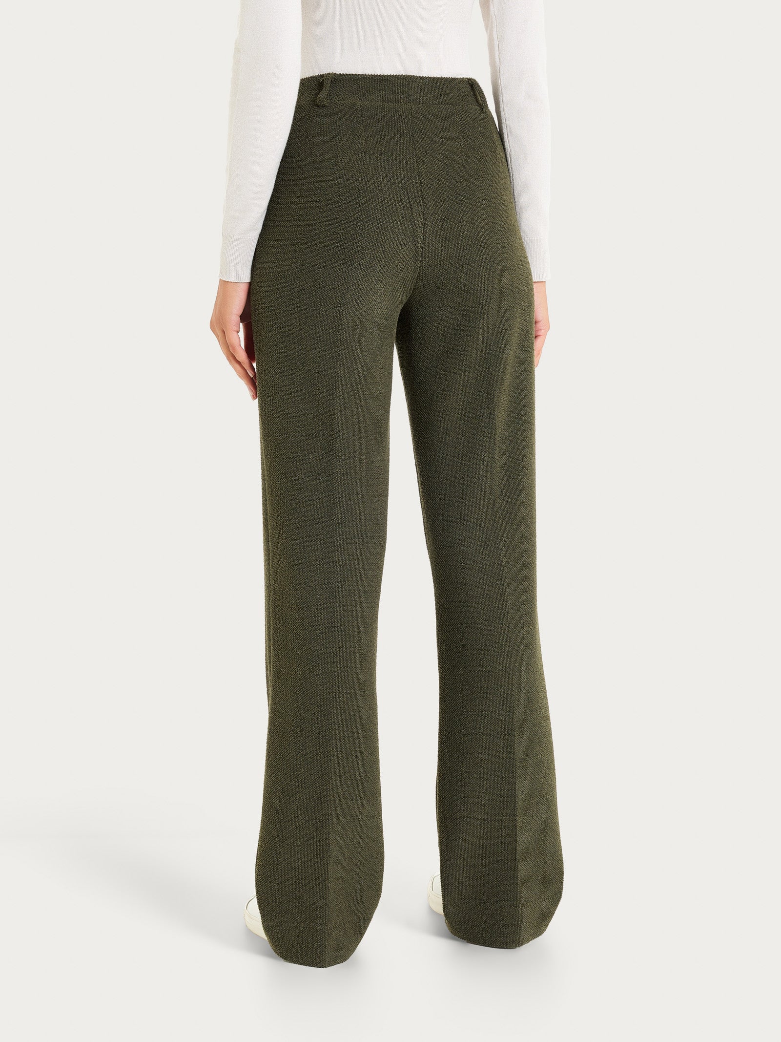 Pantalone ampio con tasche in Japanese Fleece Verdi Donna - Ragno