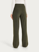 Pantalone ampio con tasche in Japanese Fleece Verdi Donna - Ragno