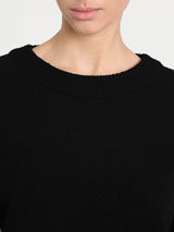 Felpa girocollo in Japanese Fleece Neri Donna - Ragno