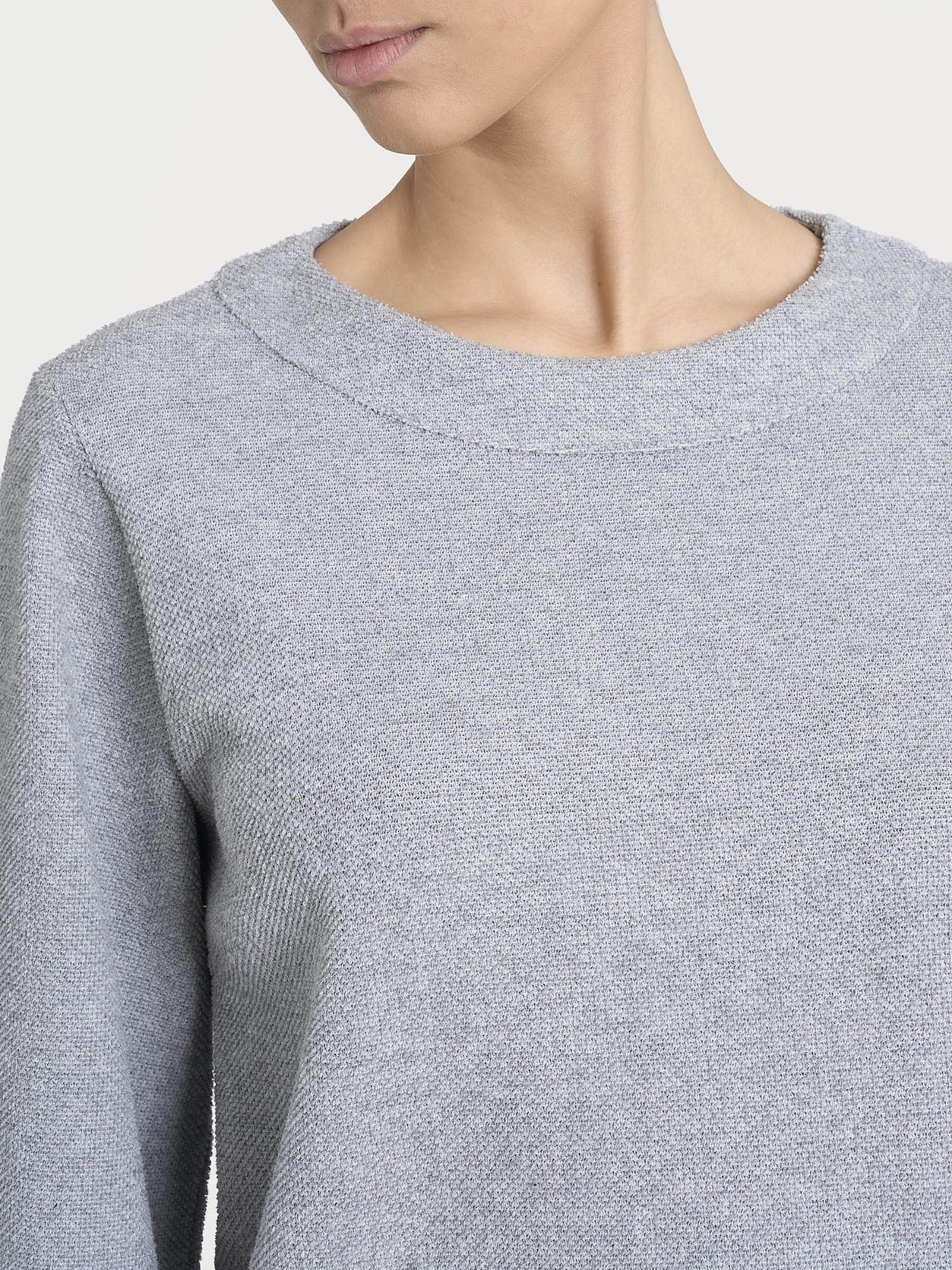 Felpa girocollo in Japanese Fleece Neri Donna - Ragno