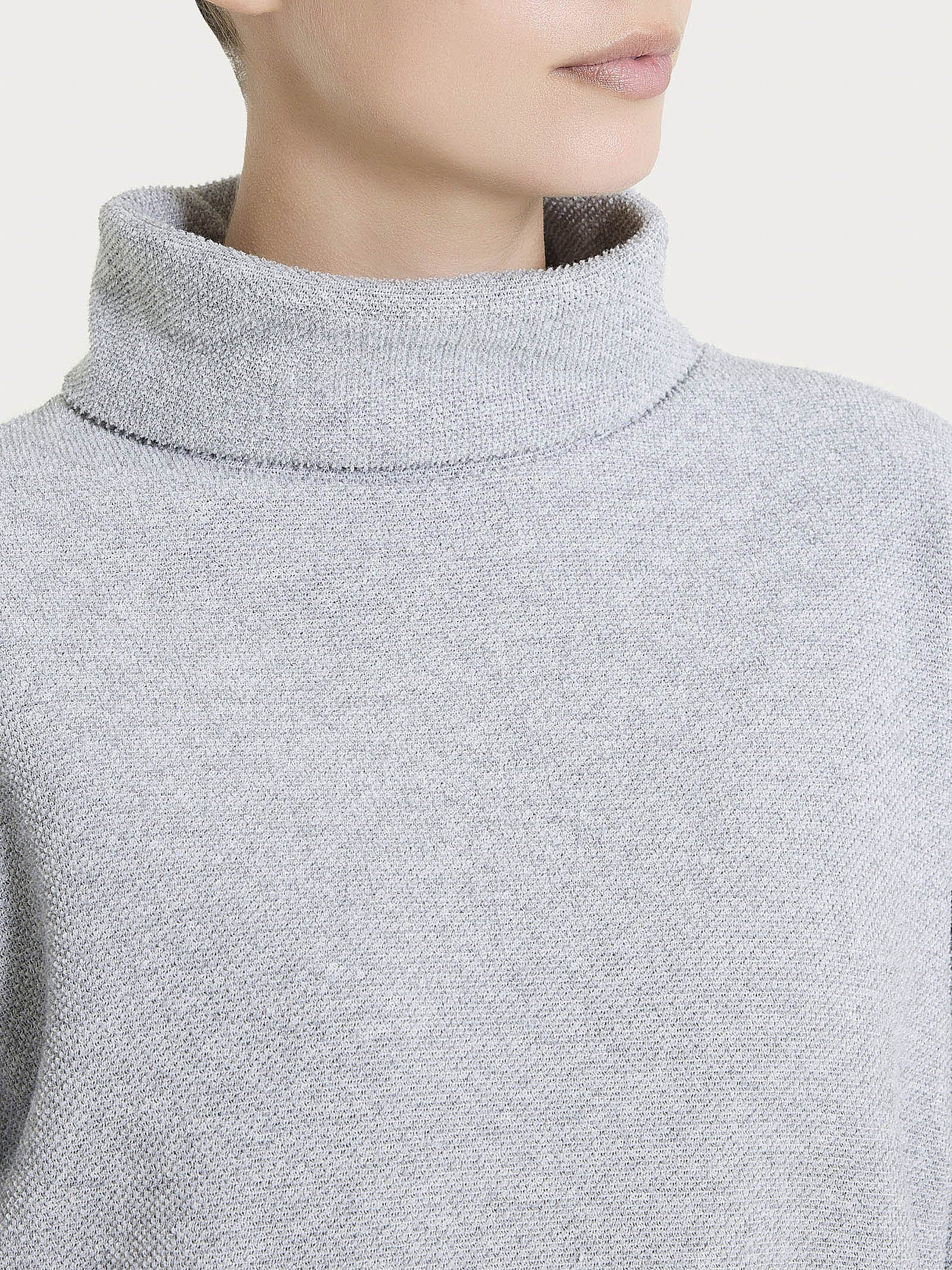 Felpa con collo a ciambella in Japanese Fleece  Neri Donna - Ragno
