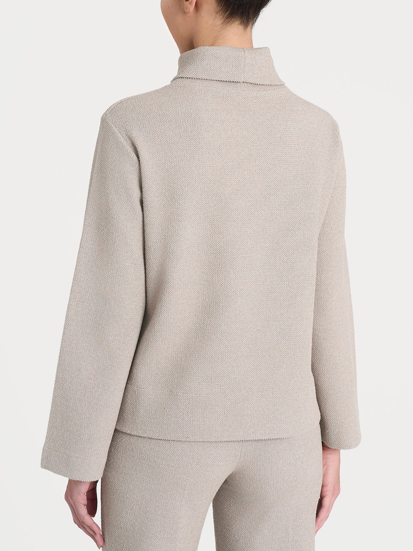 Felpa con collo a ciambella in Japanese Fleece  Grigi Donna - Ragno