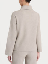Felpa con collo a ciambella in Japanese Fleece  Grigi Donna - Ragno