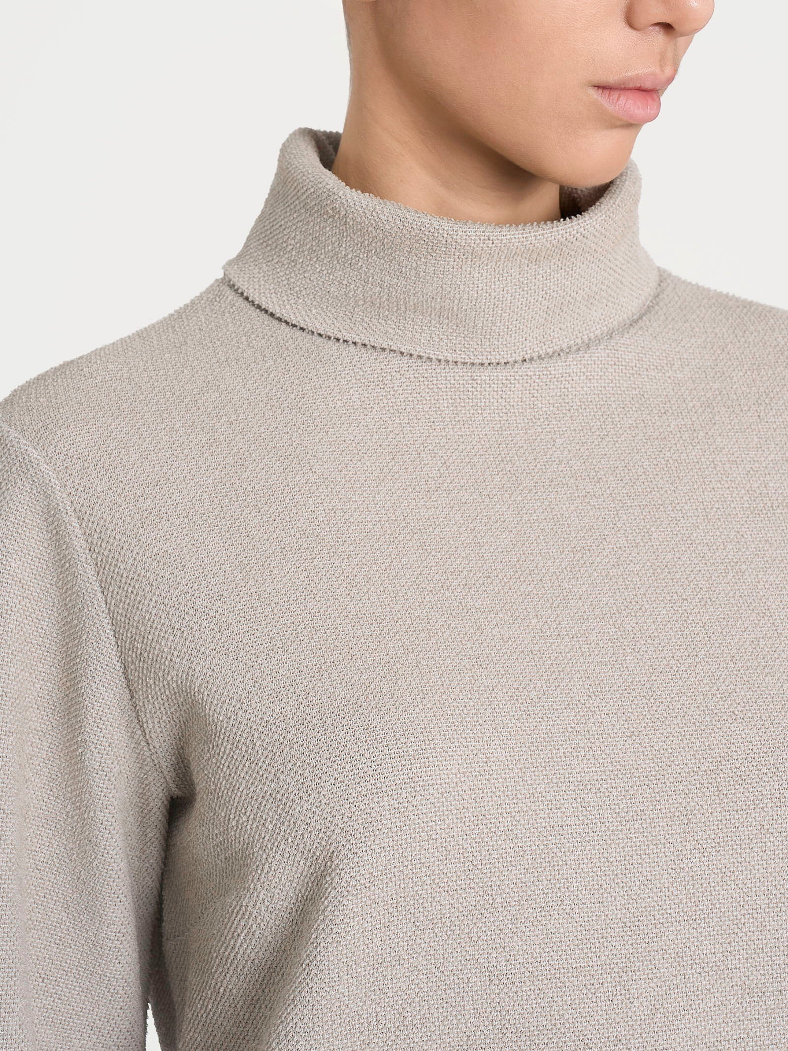 Felpa con collo a ciambella in Japanese Fleece  Grigi Donna - Ragno