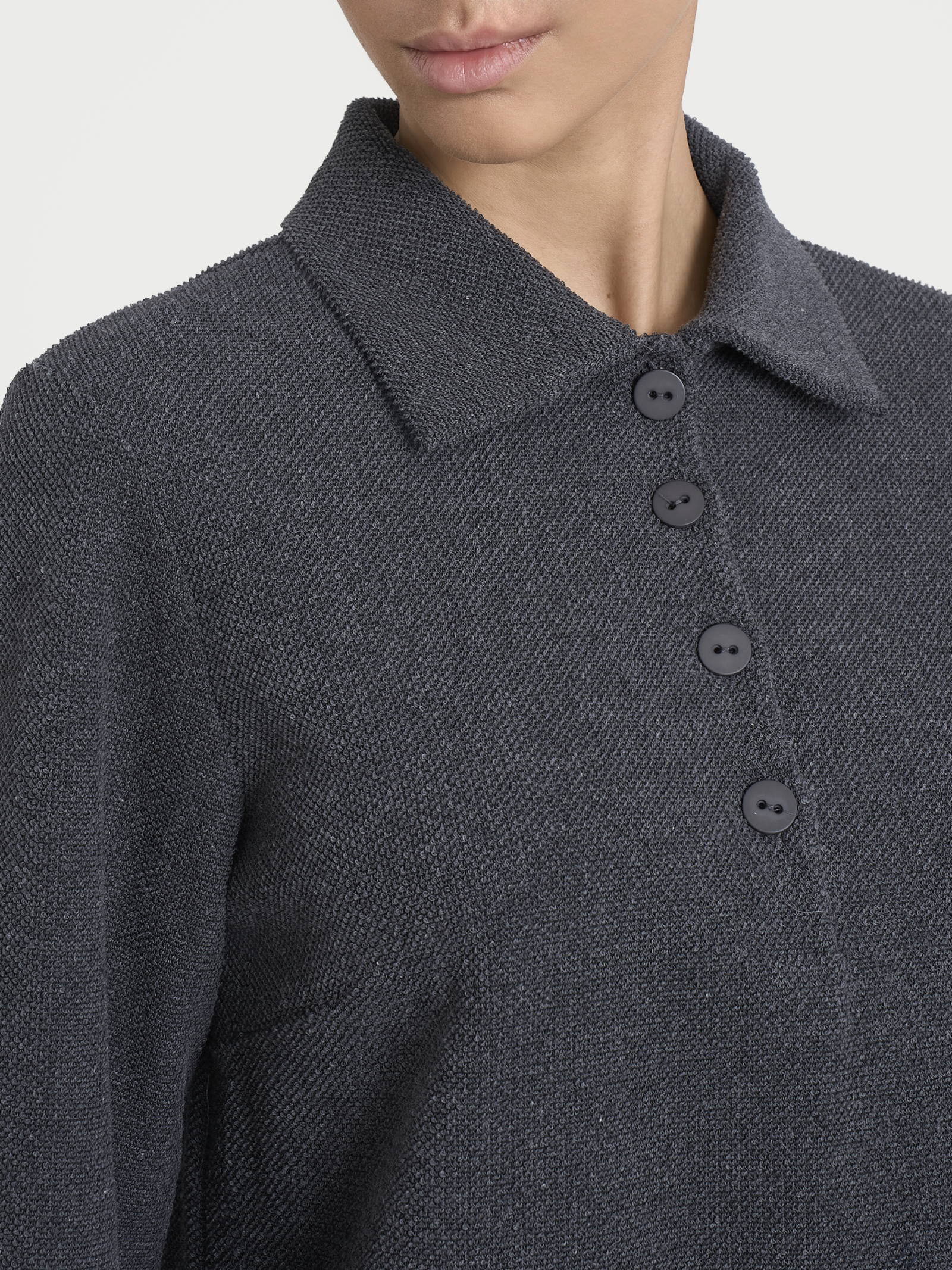Polo in Japanese Fleece Neri Donna - Ragno