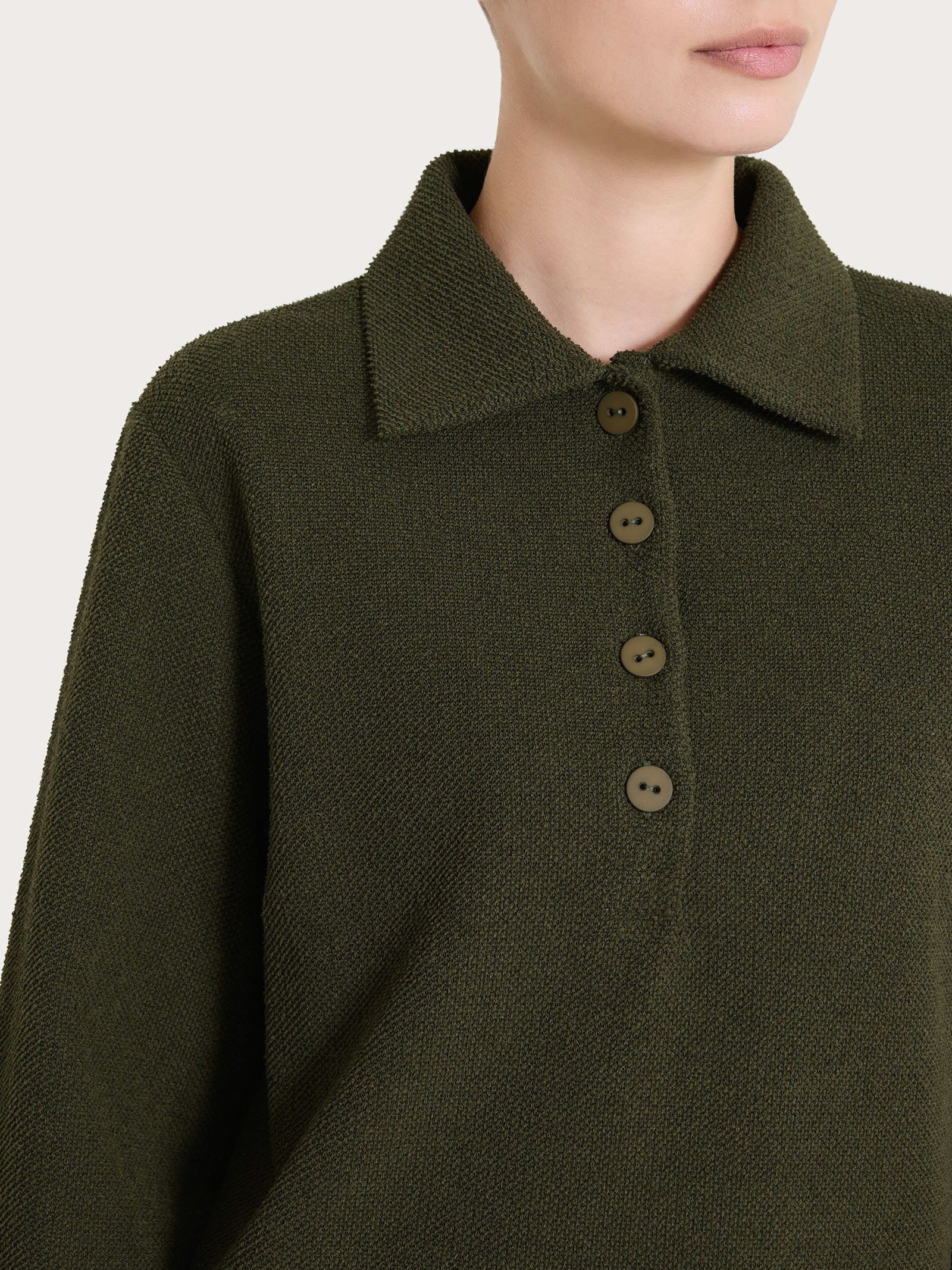 Polo in Japanese Fleece Verdi Donna - Ragno