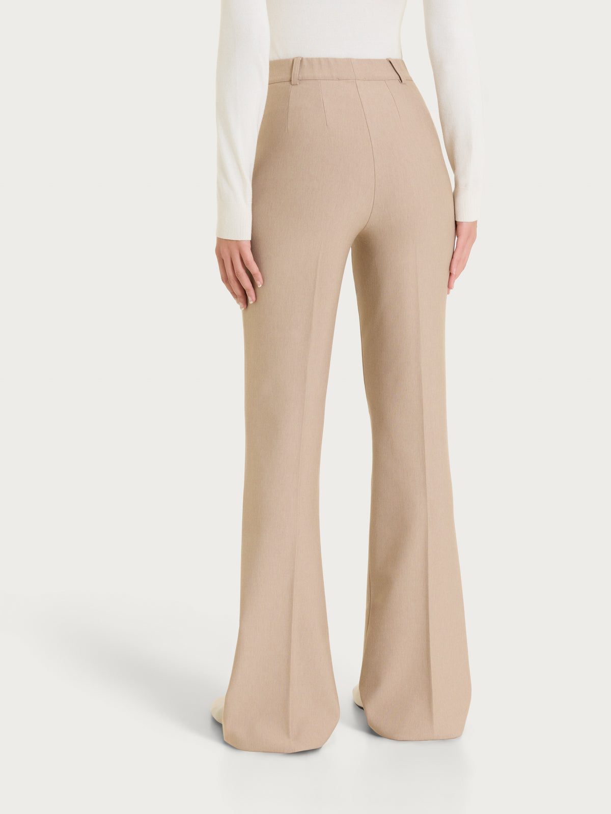 Pantalone flare lungo con tasche in Compact Grigi Donna - Ragno