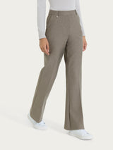 Pantalone flare lungo con tasche in Compact Grigi Donna - Ragno