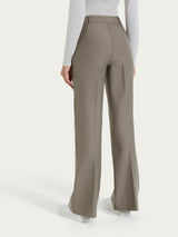 Pantalone flare lungo con tasche in Compact Grigi Donna - Ragno