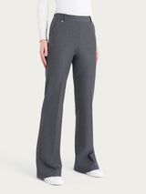 Pantalone flare lungo con tasche in Compact Neri Donna - Ragno