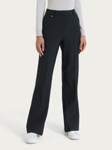 Pantalone flare lungo con tasche in Compact Neri Donna - Ragno
