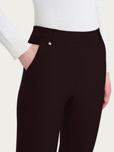 Pantalone flare lungo con tasche in Compact Marroni Donna - Ragno