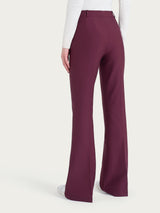 Pantalone flare lungo con tasche in Compact Viola Donna - Ragno