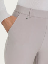 Pantalone flare lungo con tasche in Compact Grigi Donna - Ragno