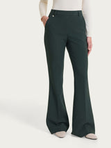 Pantalone flare lungo con tasche in Compact Grigi Donna - Ragno