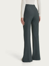 Pantalone flare lungo con tasche in Compact Grigi Donna - Ragno