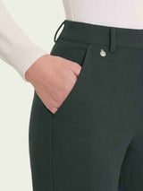Pantalone flare lungo con tasche in Compact Grigi Donna - Ragno