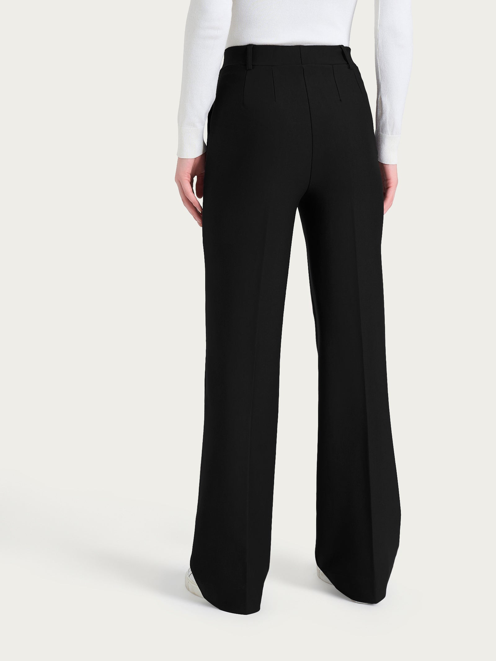 Pantalone ampio con tasche in Compact Neri Donna - Ragno
