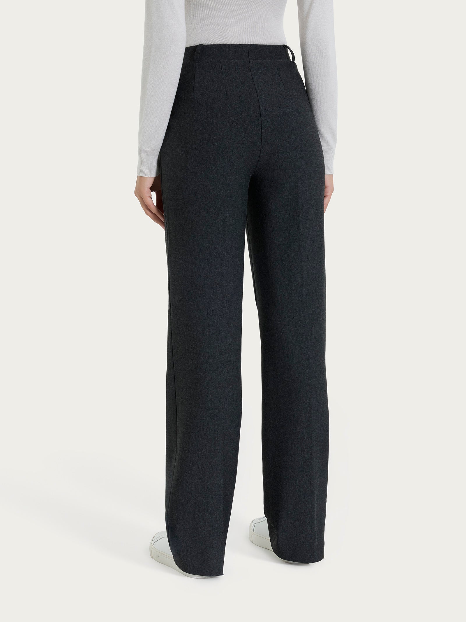 Pantalone ampio con tasche in Compact Neri Donna - Ragno