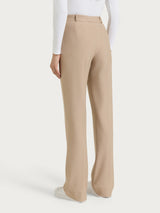 Pantalone ampio con tasche e risvolto in Compact Grigi Donna - Ragno