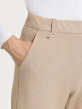 Pantalone ampio con tasche e risvolto in Compact Grigi Donna - Ragno