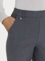 Pantalone ampio con tasche e risvolto in Compact Neri Donna - Ragno
