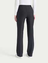 Pantalone ampio con tasche e risvolto in Compact Neri Donna - Ragno