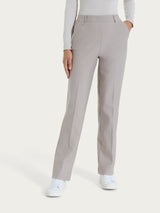 Pantalone ampio con tasche e risvolto in Compact Grigi Donna - Ragno
