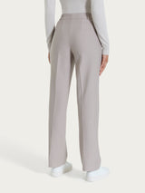 Pantalone ampio con tasche e risvolto in Compact Grigi Donna - Ragno
