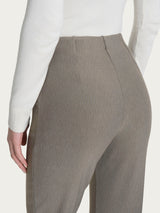 Pantalone a sigaretta con risvolto in Compact Grigi Donna - Ragno