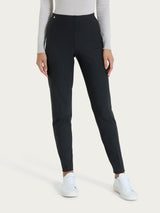 Pantalone a sigaretta con risvolto in Compact Neri Donna - Ragno