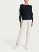 Maglia con scollo a barchetta in Merino Soft Blu Donna - Ragno