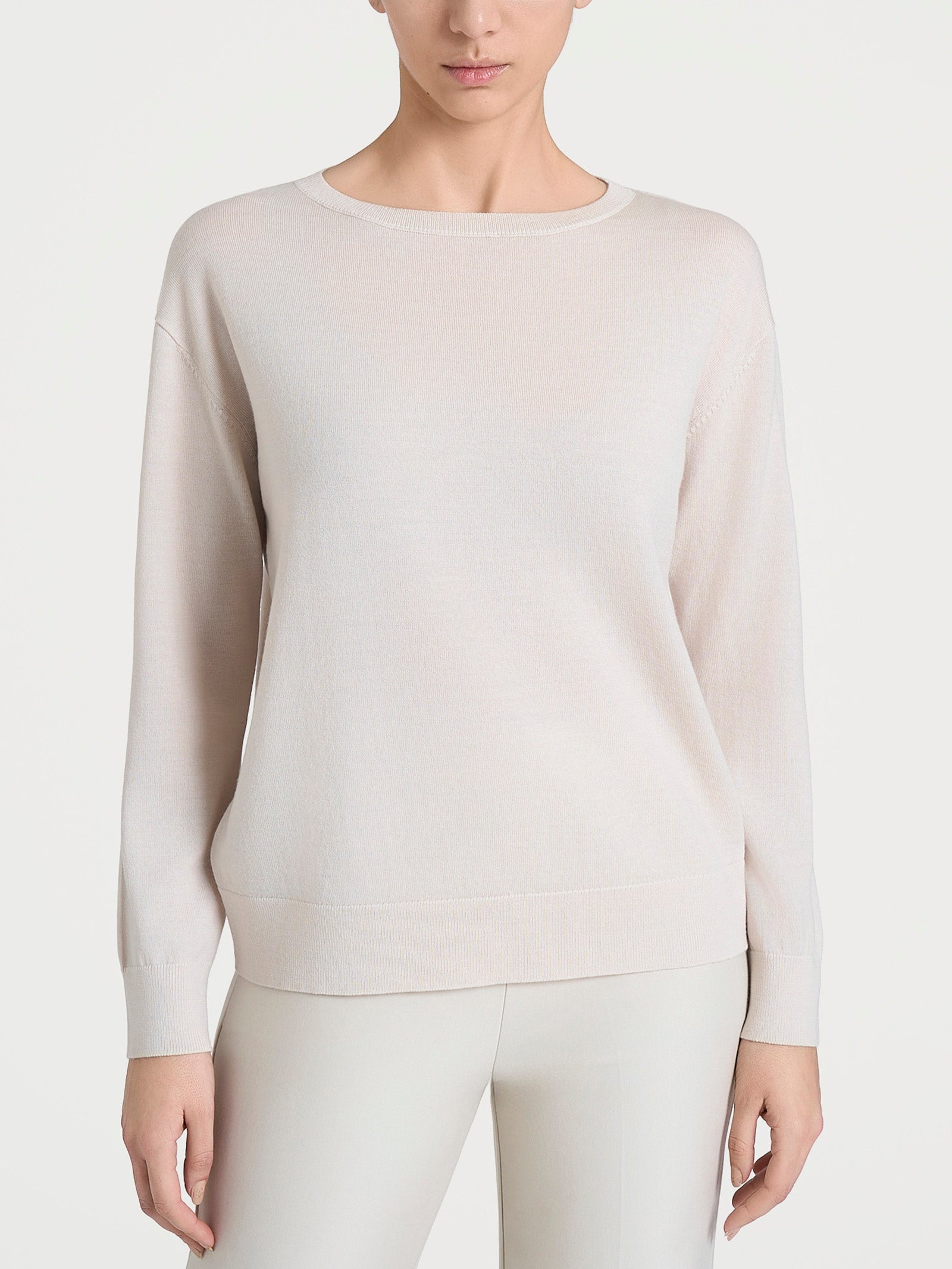 Maglia con scollo a barchetta in Merino Soft Bianchi Donna - Ragno