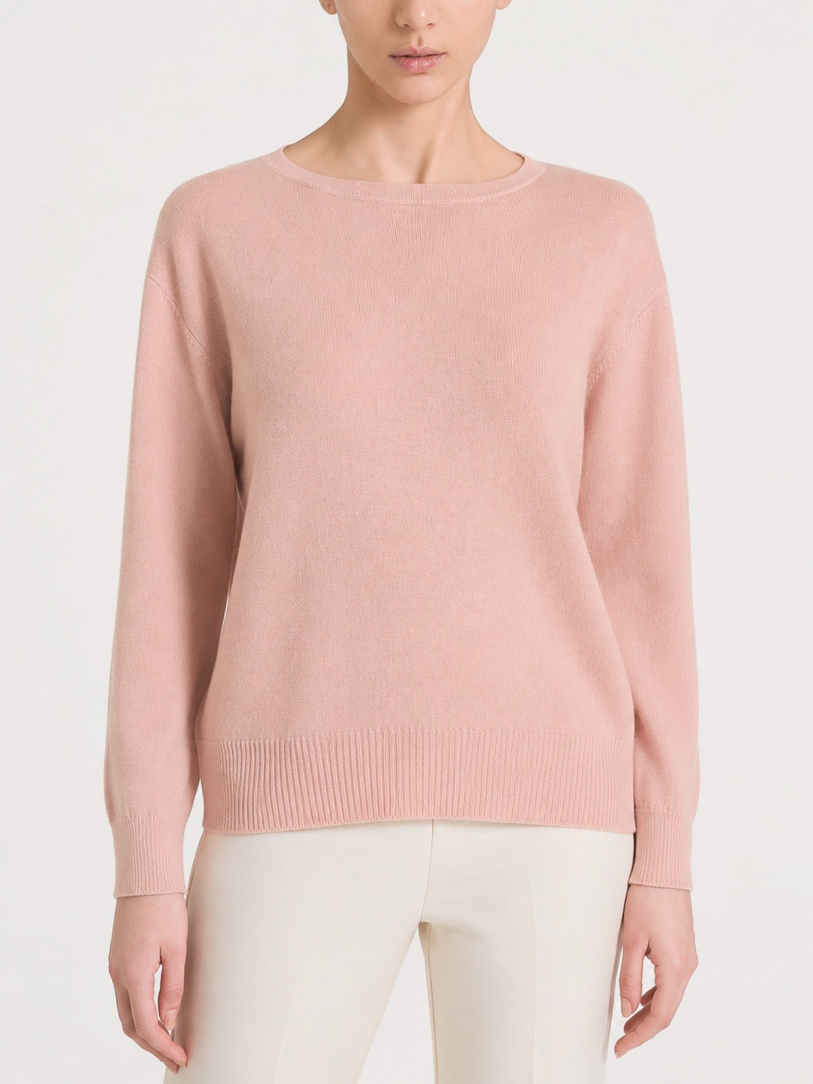Maglia con scollo a barchetta in Merino Soft Rosa Donna - Ragno