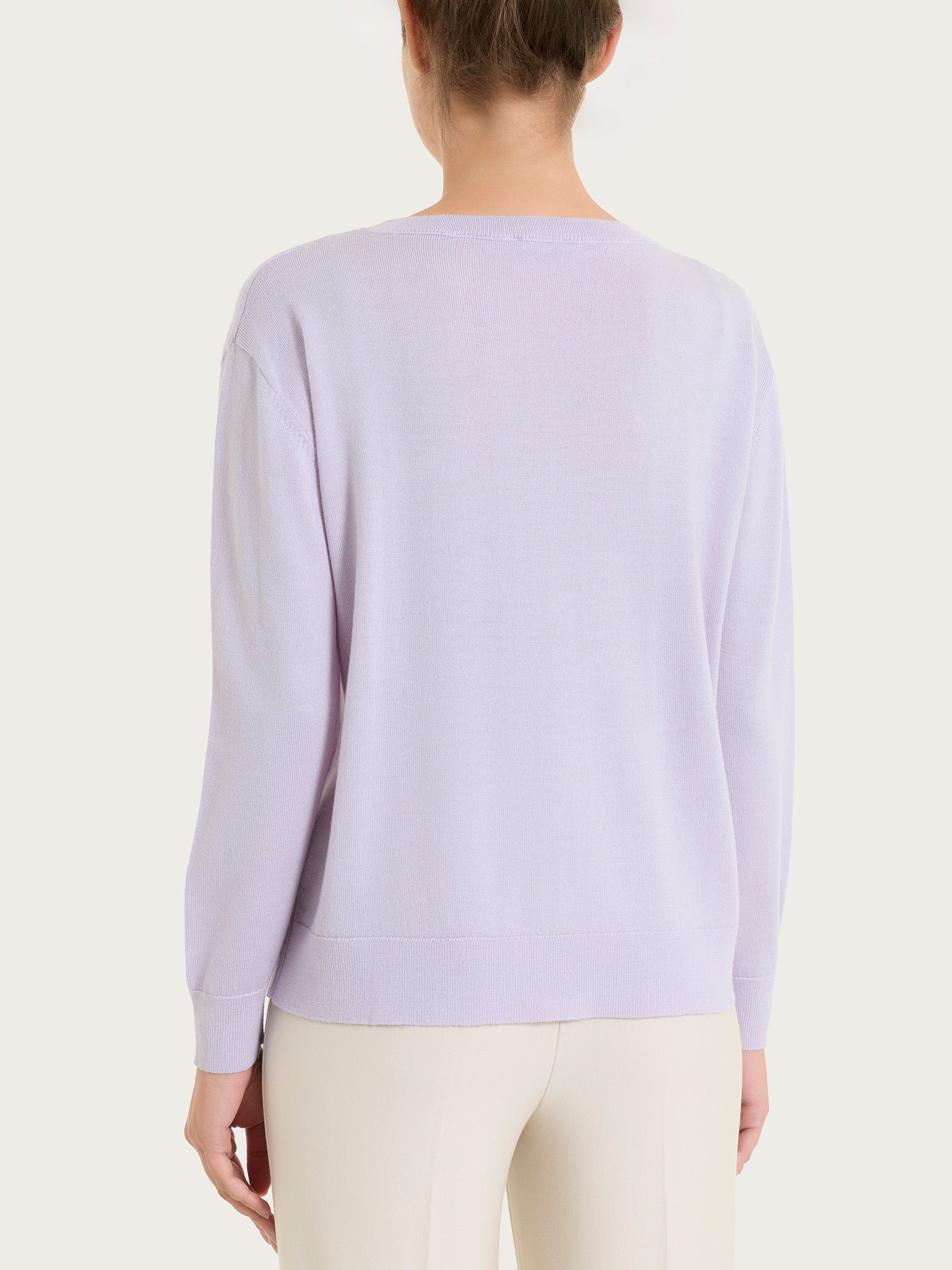 Maglia con scollo a barchetta in Merino Soft Rosa Donna - Ragno