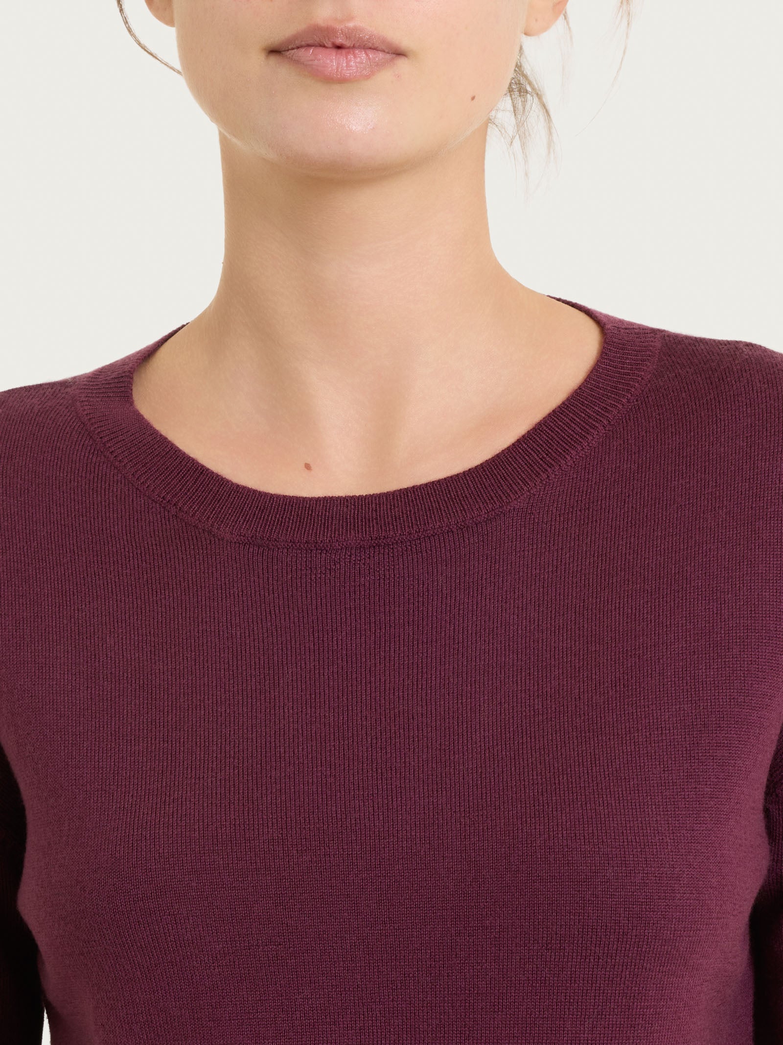 Maglia con scollo a barchetta in Merino Soft Viola Donna - Ragno