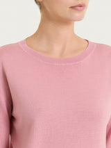 Maglia con scollo a barchetta in Merino Soft Rosa Donna - Ragno