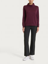 Maglia con collo a ciambella in Merino Soft Viola Donna - Ragno