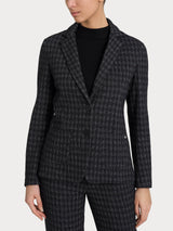 Blazer due bottoni in Eco Jacquard misto lana Neri Donna - Ragno
