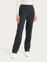 Pantalone dritto con tasche in Eco Jacquard misto lana Neri Donna - Ragno