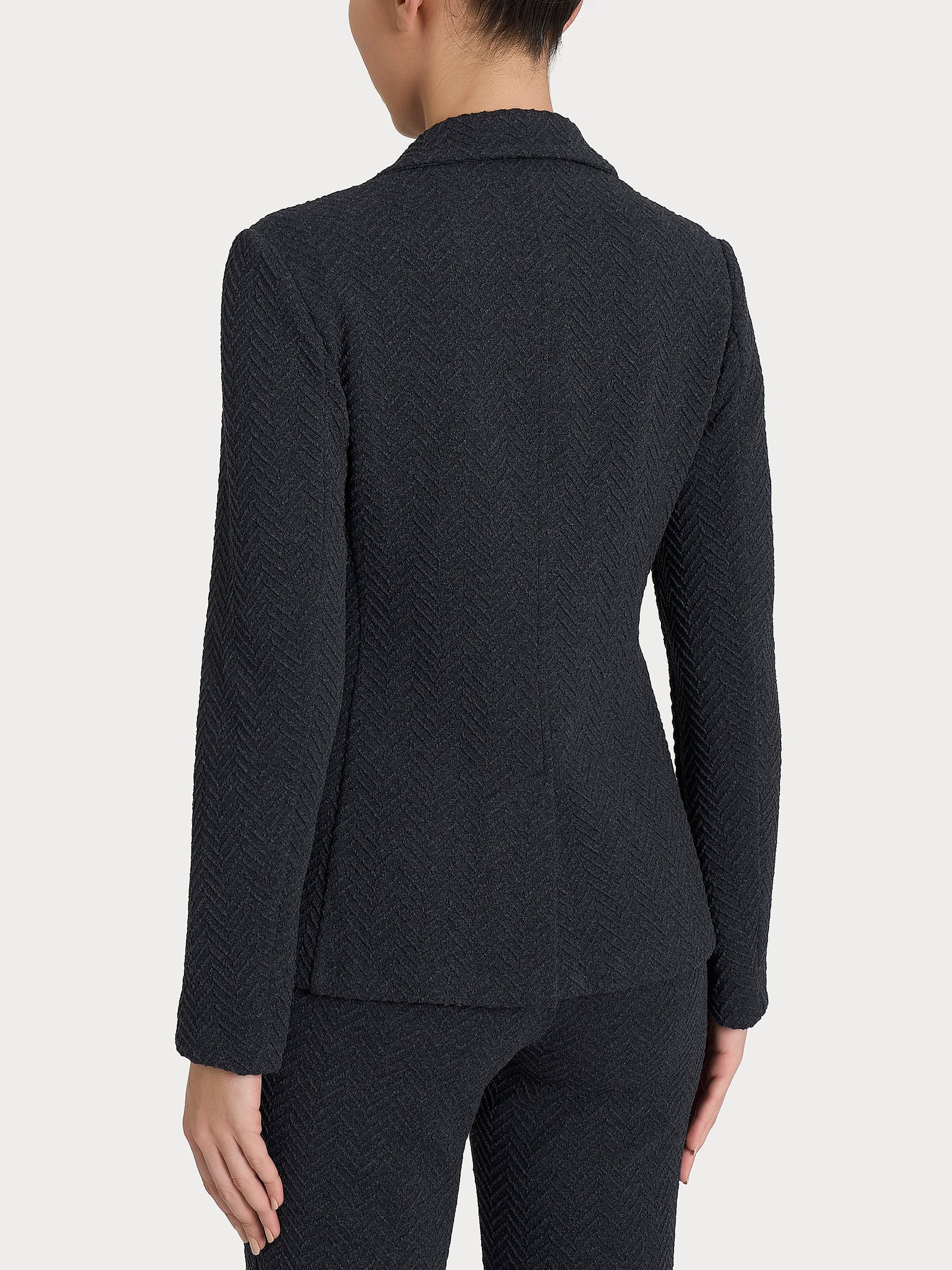 Blazer con due bottoni in Eco Jacquard Neri Donna - Ragno