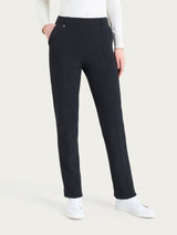 Pantalone dritto con tasche in Eco Jacquard  Neri Donna - Ragno