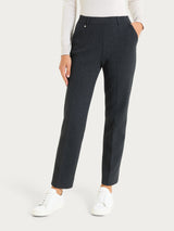Pantalone dritto con tasche in Eco Jacquard  Neri Donna - Ragno