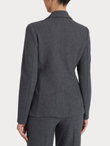 Blazer due bottoni con fantasia in Eco Jacquard Neri Donna - Ragno