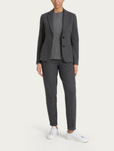 Blazer due bottoni con fantasia in Eco Jacquard Neri Donna - Ragno