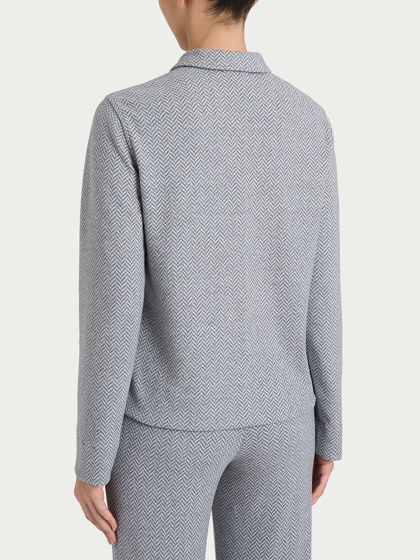 Giacca Shacket con fantasia in Eco Jacquard Neri Donna - Ragno