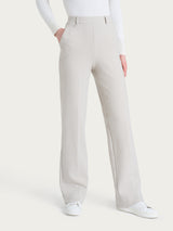 Pantalone in fantasia ampio con tasche in Eco Jacquard Bianchi Donna - Ragno