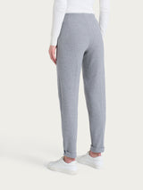 Pantalone in fantasia a sigaretta con spacchetti in Eco Jacquard Neri Donna - Ragno