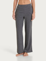 Pantalone ampio con tasche in Flannel Compact Neri Donna - Ragno